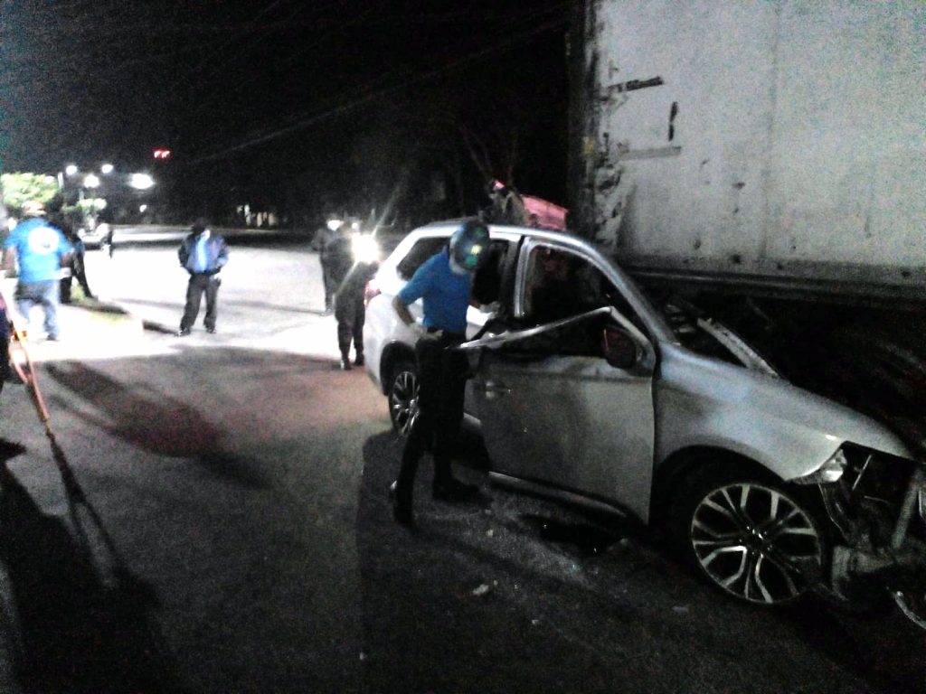 Accidente de tránsito sobre carretera Santa Ana - Chalchuapa. | Febrero 24, 2022.